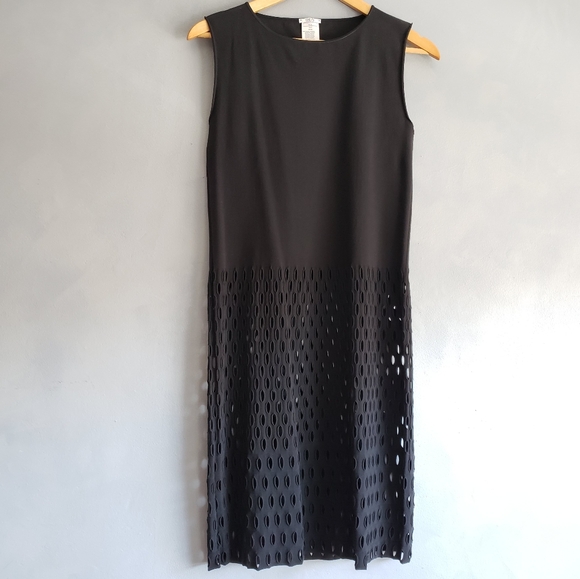 WOLFORD BLACK TANK DRESS LAZER-CUT SIZE XS, S - Picture 2 of 14